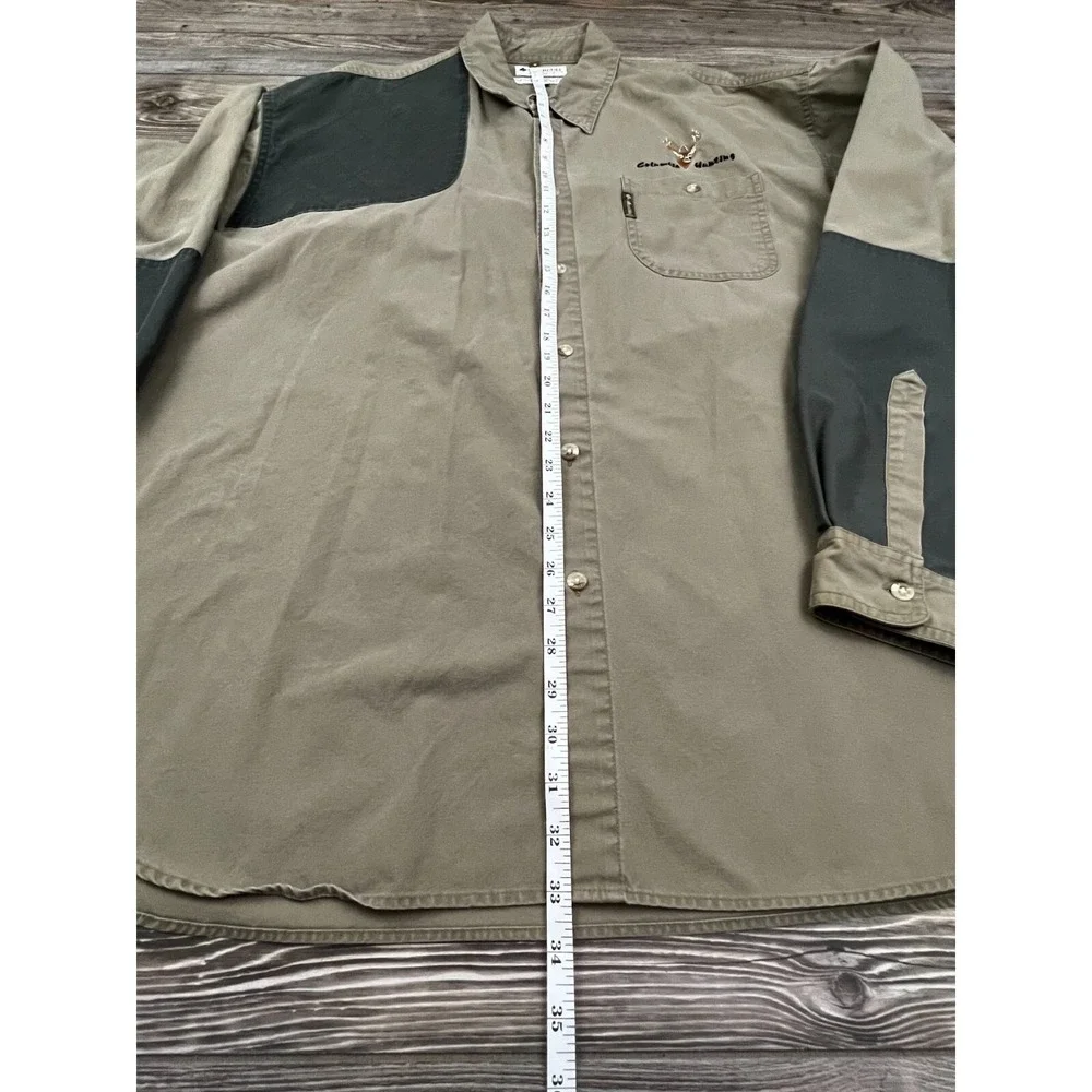 Columbia Mens Button Up Shirt Beige XXL Briarshun‎ Hunting Gorpcore CabinCore